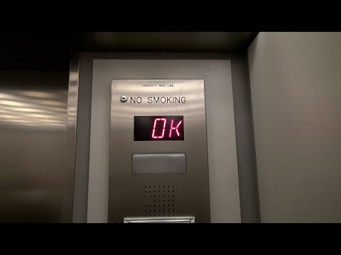 Vintage Goodlein Traction Elevators with a Slap on mod at the Washington Building in Rochester, NY