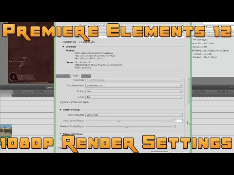 Premiere Elements 12 - 1080p Render Settings