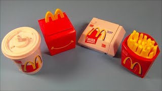 1999 FOOD FOOLERS SET OF 4 McDONALDS HAPPY MEAL KIDS TOYS VIDEO REVIEW