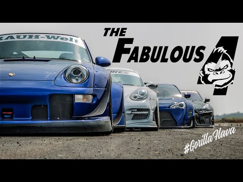 Fabulous 4 | KARMA 86, RWB Tsubaki, Pandem Porsche Cayman, Aimgain GTR in Indonesia | 4K