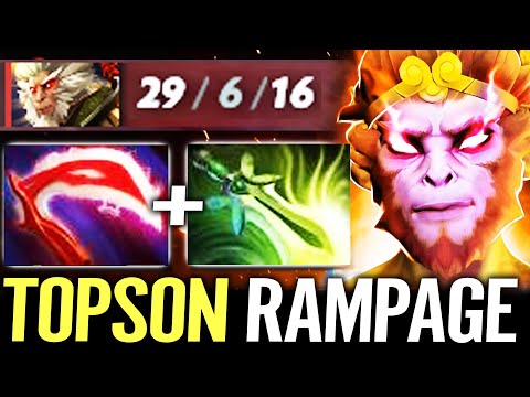 🔥 TOPSON Monkey King MID is completely Different — Desolator + Butterfly 29 KILLS RAMPAGE Dota 2 Pro