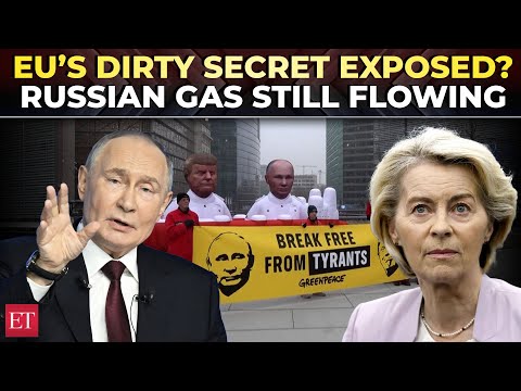 ‘No more Russian oil’: Greenpeace storms EU with giant Trump & Putin puppet, forcing gas ban by 2027