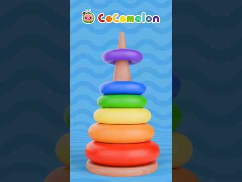 Stack The Rainbow Rings ⭕🌈 Learn Colors