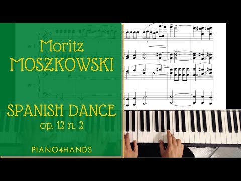 M. Moszkowski - Spanish Dance op. 12 n. 2 for Piano four hands (score)
