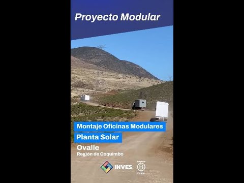 Montaje oficinas modulares Planta Solar Ovalle