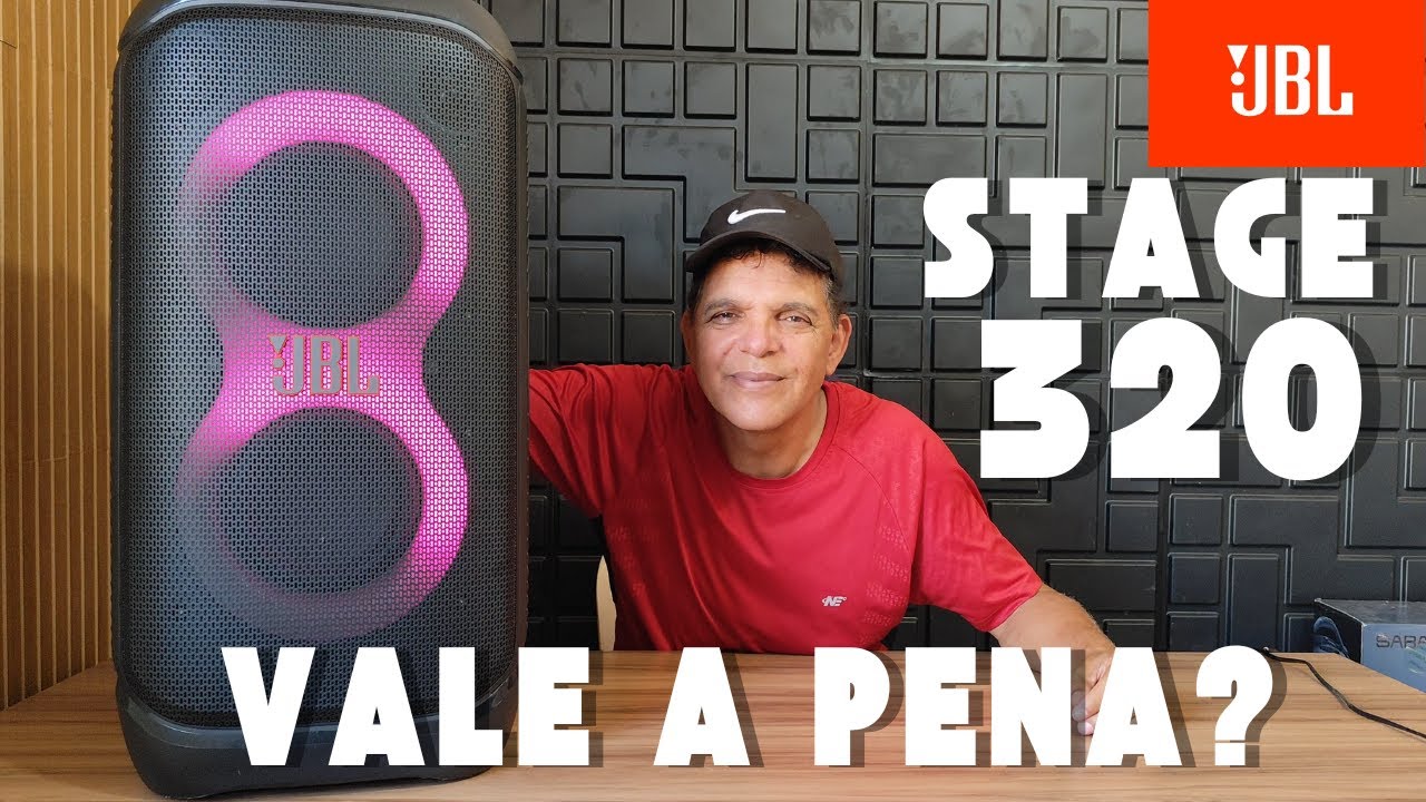 Miniatura da avaliação em vídeo de Alto-falante JBL Partybox Stage 320BT Preto