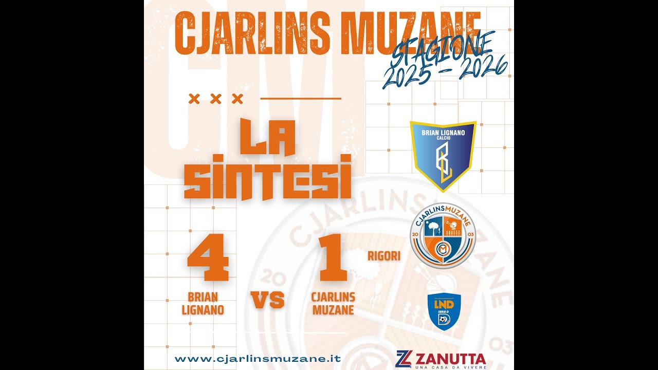 LA SINTESI DI BRIAN LIGNANO-CJARLINS MUZANE