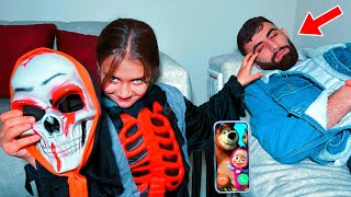 ماشا مقلب الجن او الشبح بي بودي شوفوا ايش صار