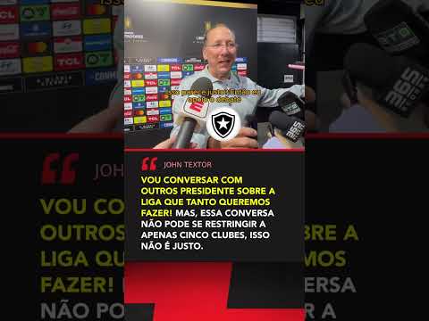 Textor citou Casares e Landim e falou da criação da liga no futebol brasileiro #shorts