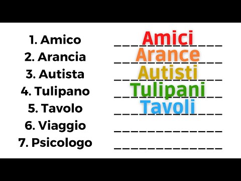 Italian how to form plural | Irregular and regular nouns | Vowel change | Learn italian free lessons