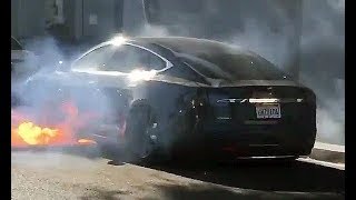 Tesla Model S Spontaneously on Fire in Los Angeles