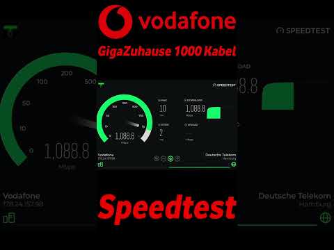 Vodafone GigaZuhause 1000 Kabel - Speedtest in Flensburg