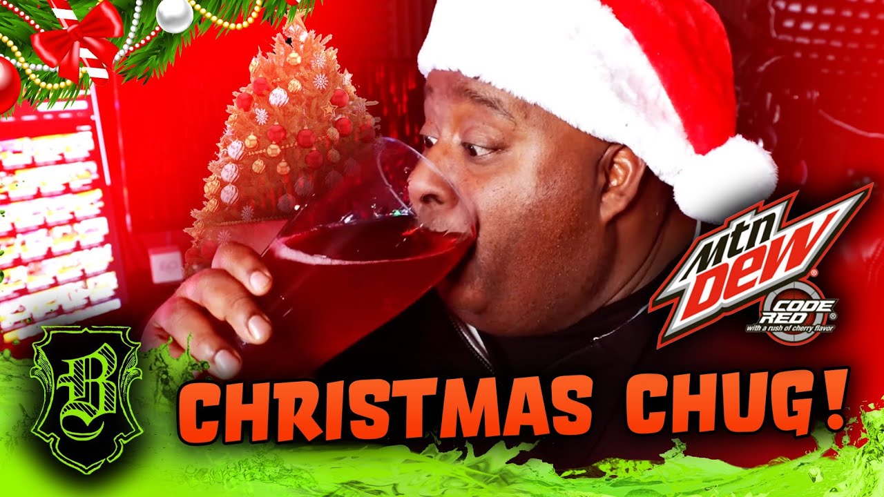 Mountain Dew Code Red Christmas Chug!