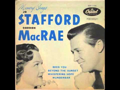 jo stafford & gordon macrae - whispering hope