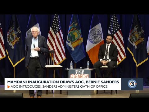 Mamdani inauguration draws AOC, Sanders