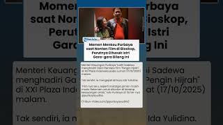 Momen Lucu Purbaya & Istri di Bioskop, Perutnya Ditusuk Istri Gara-gara Candaan sang Menkeu