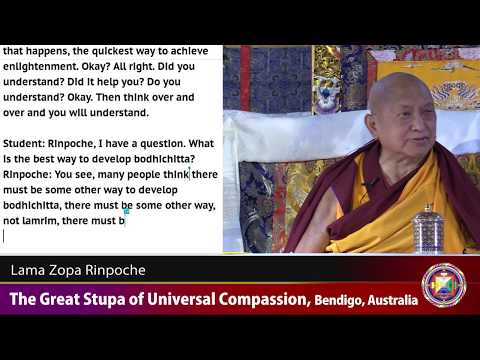 EXTRACT The Best Way to Develop Bodhichitta Is to Generate Renunciation SCRIPTED 10-Apr-2018