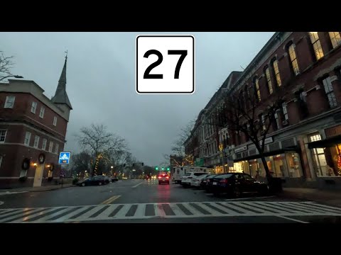 ⁴ᴷ⁶⁰ Driving Massachusetts Route 27 from Natick, MA to Sherborn, MA