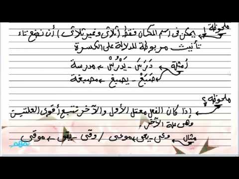 اسما الزمان والمكان - القواعد الأساسية للنحو والصرف - للثانوية العامة - المنهج المصري - نفهم