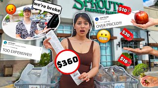 WHAT I GOT FOR 2 PEOPLE AT THE MOST EXPENSIVE GROCERY STORE FOR THE WEEK! *ALEX FLIPS OUT!*