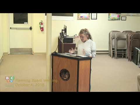 PLANNING BOARD MEETING 2018-10-04