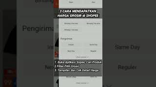 Download lagu 3 CARA MENDAPATKAN HARGA GROSIR di SHOPEE mp3
