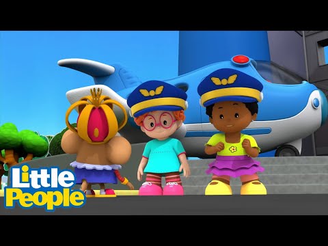 Little People | Day in the Life of a Pilot! 👩‍✈️ | Educational Cartoons | Little People Fisher Price - Kids TV Series, Kingdom Kids Zone - Little People - Fisher Price