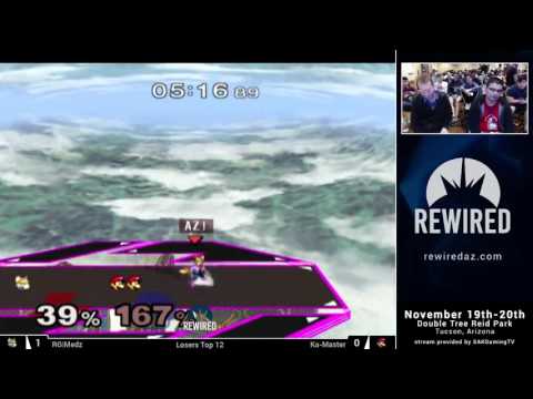 Rewired 2016 Melee Singles Losers Top 12 - RG|Medz (Fox) vs Ka-Master (Luigi)