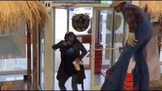 Scarecrow Scares A Shopper...