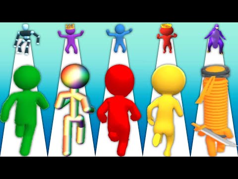 Giant Rush, tall Man Run, Color Race 3D, Size Up, Long Neck Run - Gameplay ALL LEVELS Stickman Games