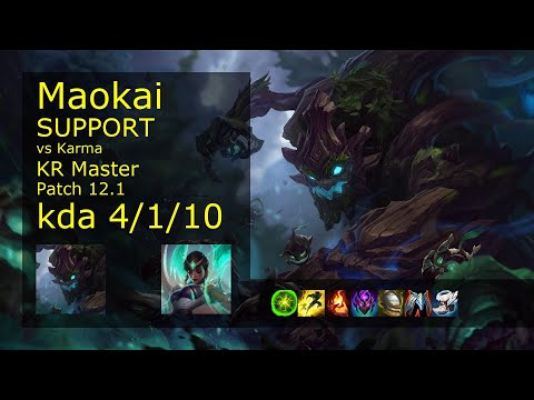 Rank 2 Korean Maokai: Support vs Karma // [롤] 마오카이 vs 카르마 서폿