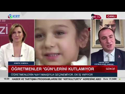 Genel Başkanımız Kadem Özbay, KRT Tv`de Remziye Demirkol`un sunduğu Gün ortası programının canlı yayın konuğu oldu 24 Kasım 2023 | EĞİTİM İŞ