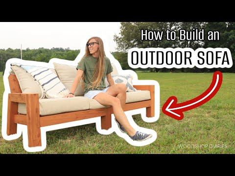 How to Build an Outdoor Sofa EASY | With Building Plans