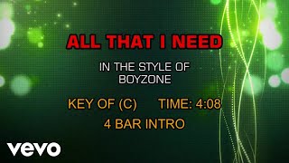 Boyzone - All That I Need (Karaoke)