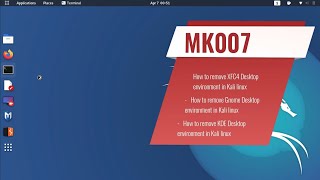 How to Remove Desktop Environment in Kali Linux 2023 | MK007