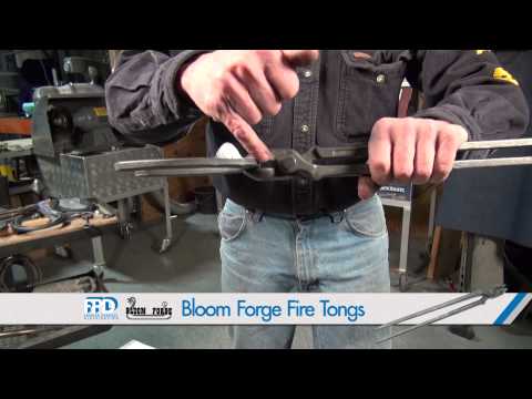Slide 3 - Bloom Forge Fire Tongs 3/8" (10mm)  (video)