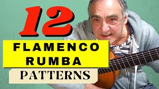 12 Rumba Strumming Patterns — Flamenco Guitar Tutorial (TAB + Step‑by‑Step)