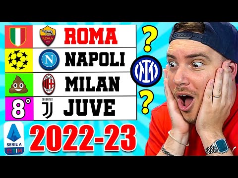 IL MIO PRONOSTICO SULLA CLASSIFICA della SERIE A 2022-2023!!  *audace*