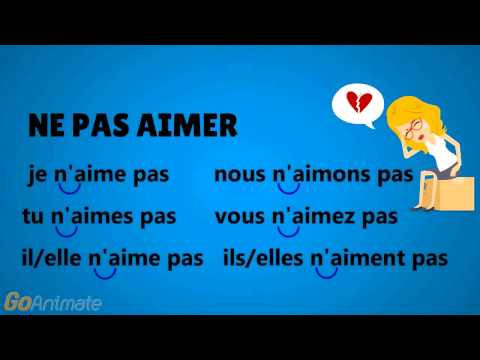 French with Adél - verbe NE PAS AIMER