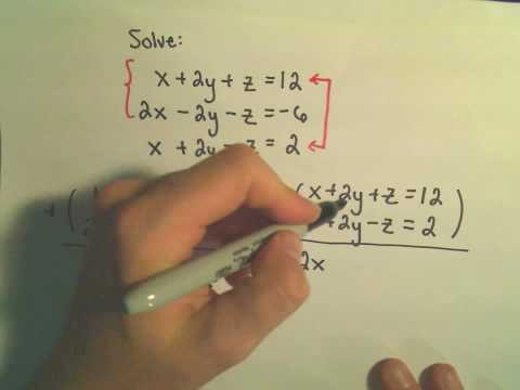 Solving a System of Equations Involving 3 Variables Using Elimination by Addition - Example 2