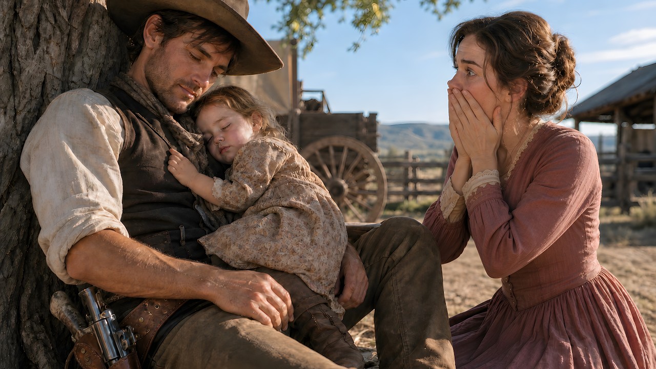  Feared Cowboy Pretended to Sleep Under a Tree—Then the Widow’s Toddler Melted His Cold Heart Forever