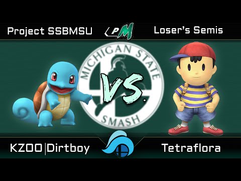 ProjectSSBMSU Project M Loser's Semis - Kzoo | Dirtboy (Squirtle) vs. Tetraflora (Ness)