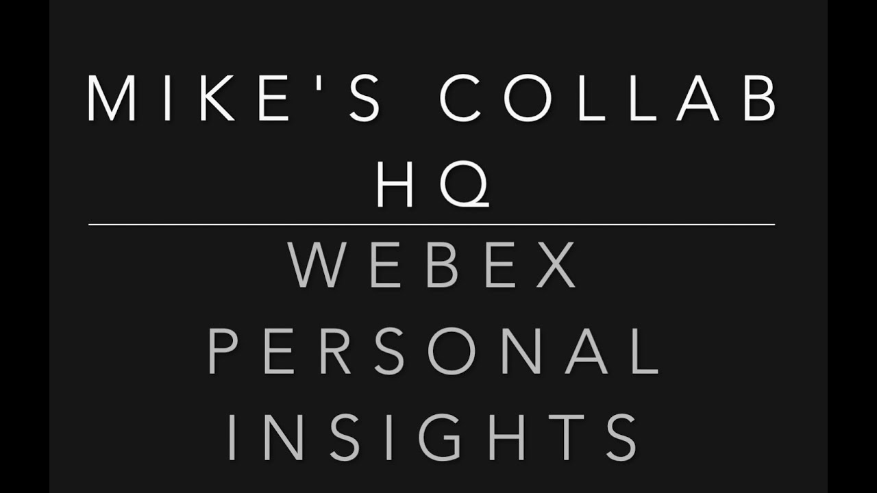 Webex Personal Insights