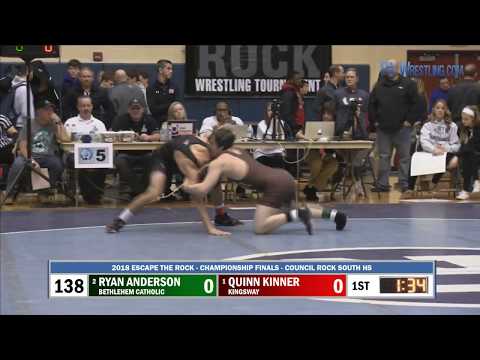 2018 ETR final - 138 pounds - Quinn Kinner (Kingsway) vs Ryan Anderson (Bethlehem Catholic)