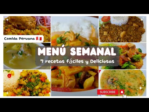 ✅️ MENÚ SEMANAL / 7 comidas fáciles, económicas y nutritivas ✅️ 7 RECETAS PERUANAS DELICIOSAS #viral