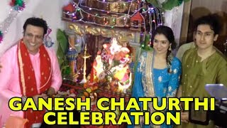 Govinda Celebrate Ganesh Chaturthi With Full Family At His Home