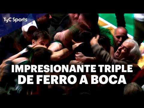 HISTÓRICO TRIPLE de ARO a ARO de FERRO sobre la CHICHARRA para GANARLE a BOCA por la LIGA NACIONAL 🏀