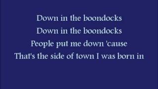 Down in the Boondocks by Billy Joel Royal w/ lyrics