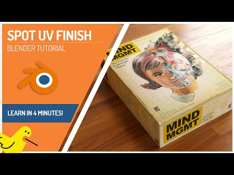 How to add Spot UV finish - Blender Tutorial