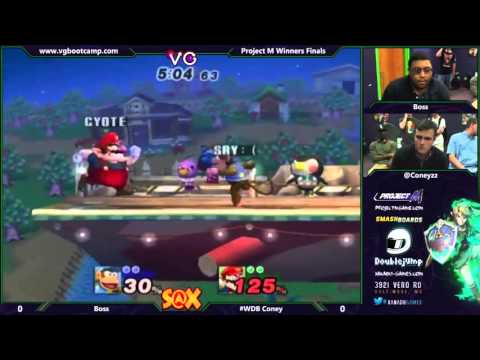 S@X 9/23/14 - Boss (Diddy Kong) vs Coney (Wario) - Project M Winners Finals - Smash PM
